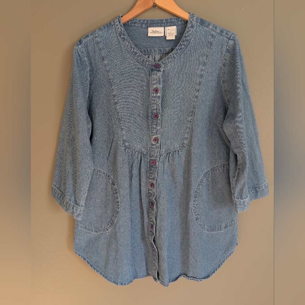 The Vermont Country Store Denim Artist Smock Size Large